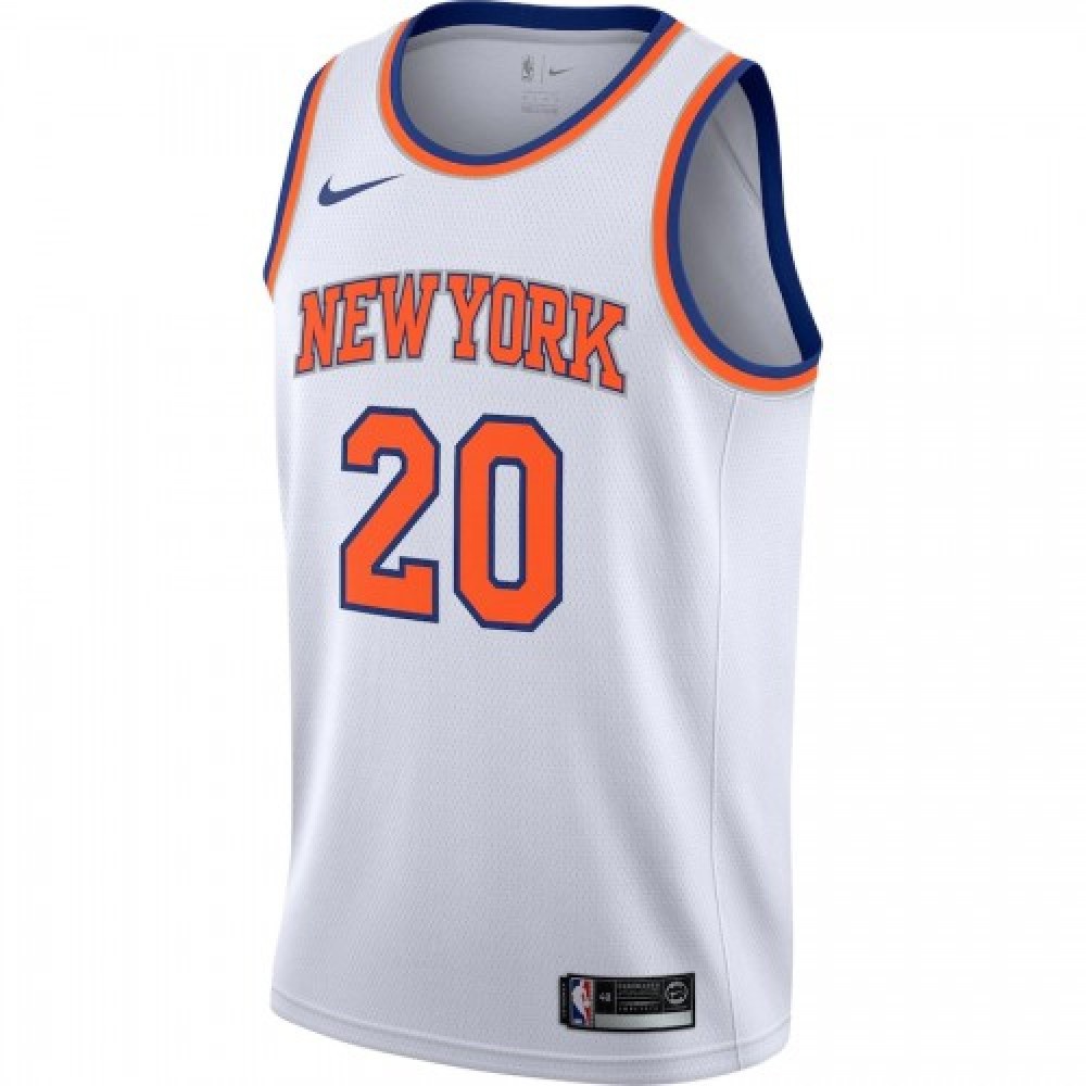 Men's New York Knicks Kevin Knox #20 White 2019/20 Swingman Jersey - Association Edition-Pro Kit Vault | Brand New 26/27 Sports Jerseys